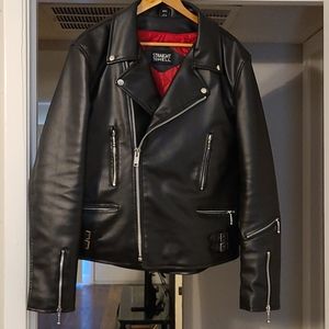 Straight to Hell classic motorcycle leather jacket